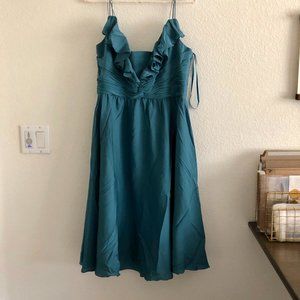 Quillaree/BHDLN Dark Dusty Blue Dress